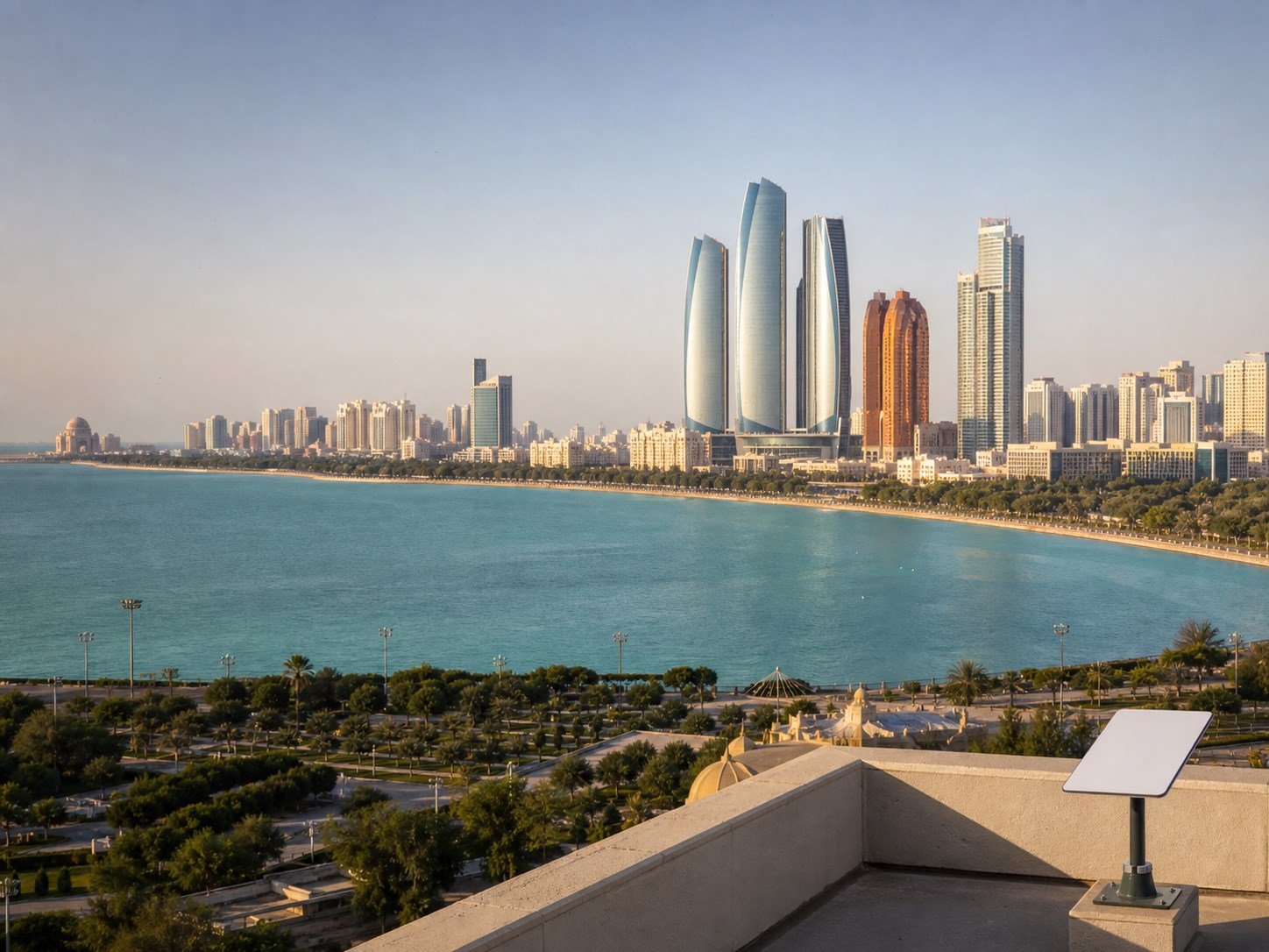 Abu Dhabi Corniche and skyline